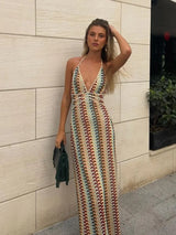Summer Crochet Long Dress