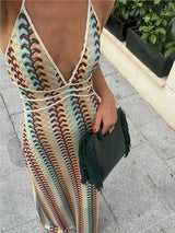 Summer Crochet Long Dress