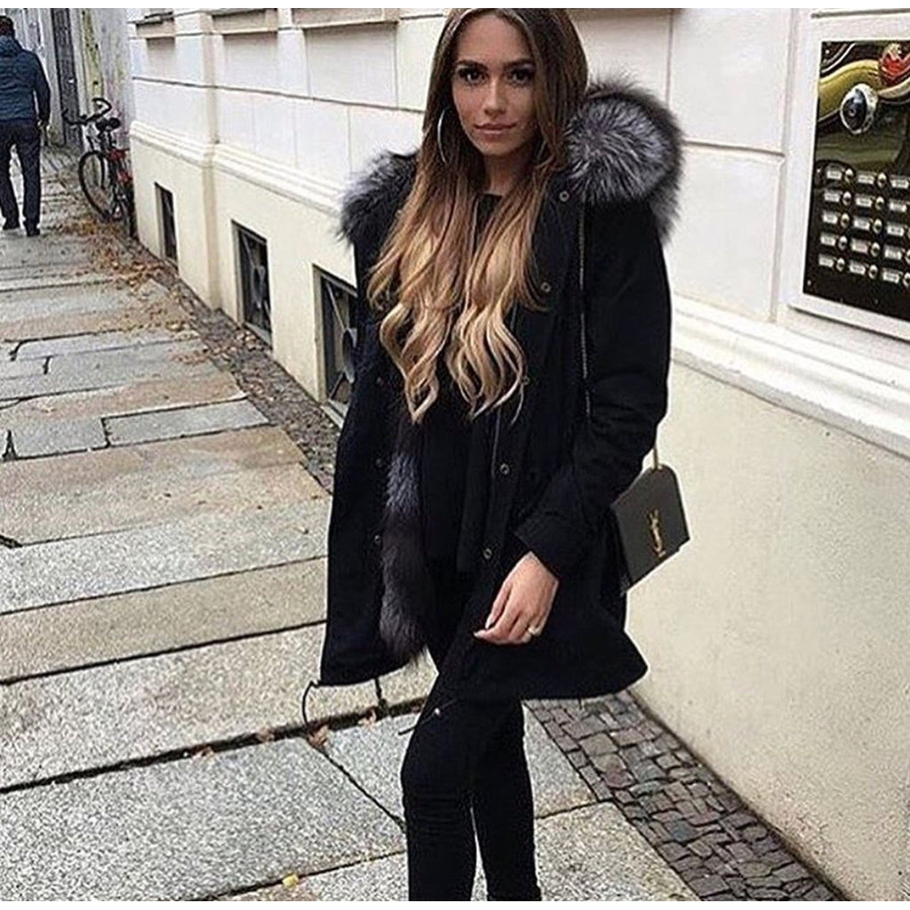 Parka without fur store hood