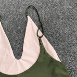 MALIBU Reversible Green Nude One Piece Bikini