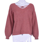 BETHANY Tie Back Sweater - Pink