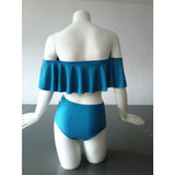 Madeline Off Shoulder Ruffle Bandeau Two Piece Bikini - 5 Colors