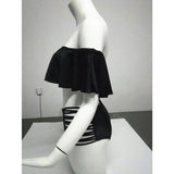 Madeline Off Shoulder Ruffle Bandeau Two Piece Bikini - 5 Colors