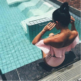 Madeline Off Shoulder Ruffle Bandeau Two Piece Bikini - 5 Colors