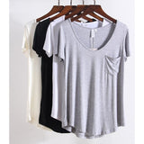 Premium Soft Basic Pocket T Shirt - 4 Colors Women