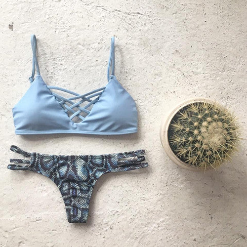 BLUE PYTHON Two Piece Bikini