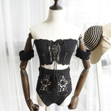 ALANA Boho Crochet Two Piece High Waist Bikini - 5 Colors