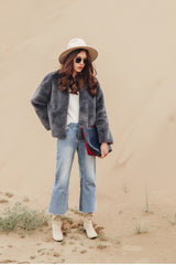 Bobby Faux Fur Jacket - Grey