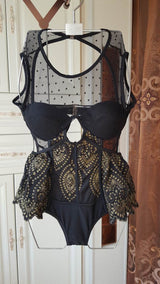 VALERIE Black Lace Swimsuit Bikini