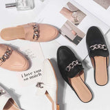 Chain Loafer Mules - 3 colors