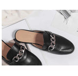 Chain Loafer Mules - 3 colors