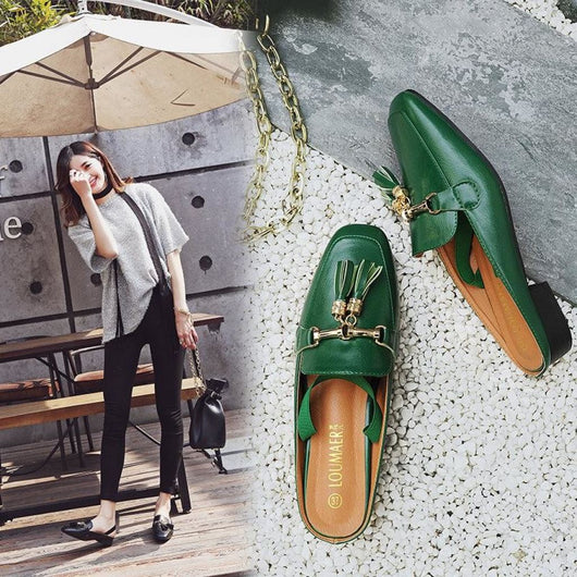 Slip On Tassel Loafer Mules - 3 Colors Women