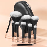 Vegan 10 Piece Travel Makeup Brush + Case Set