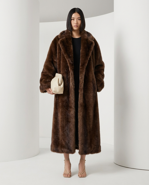 Longline Georgia Faux Fur Coat