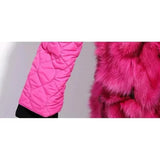 4-in-1 Rose Pink Fur Black Parka