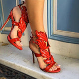 MILANI Red Leather Sandals