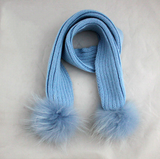 Icy Blue Pomkin Hat & Scarf Set