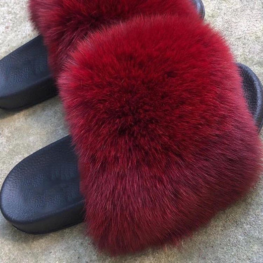 Sporty lux shop fur slides