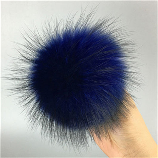 Dark Blue Fur Pom Pom