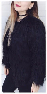 Bridget Faux Fur Jacket - Black