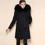 Black Fur Lined Parka Real Genuine