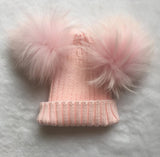 Kids Pink Pomkin Hat + Scarf Set