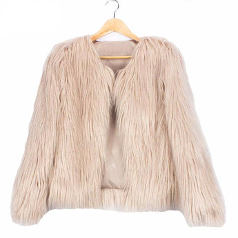 Bridget Faux Fur Jacket - Khaki