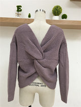 Criss Cross Sweater - Lilac