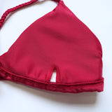 Melva String Bikini Swimsuit - Wine Red