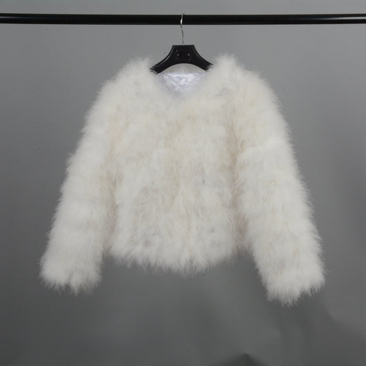 Zoey ostrich feather jacket sale