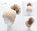 Original Beige Natural Fur Pomkin Hat