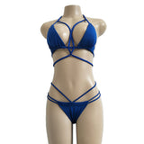 Melva String Bikini Swimsuit - Royal Blue