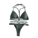 Melva String Bikini Swimsuit - Green