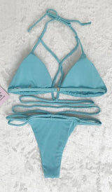 Melva String Bikini Swimsuit - Sea Blue