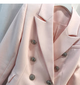 BUCKINGHAM Button Blazer - Pink