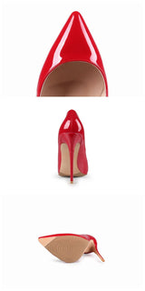 LIZZY Red Patent Leather Pumps