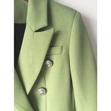 BUCKINGHAM Button Blazer - Green Women
