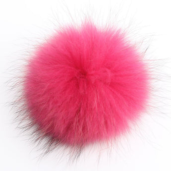 Rose Pink Fur Pom Pom