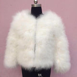 Ostrich Feather Jacket - White