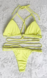 Melva String Bikini Swimsuit - Yellow