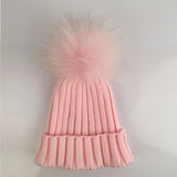 Baby Pink Fur Pomkin Hat