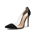 CASSIDY Black Suede Leather Pumps