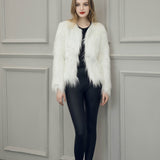 Bridget Faux Fur Jacket - White