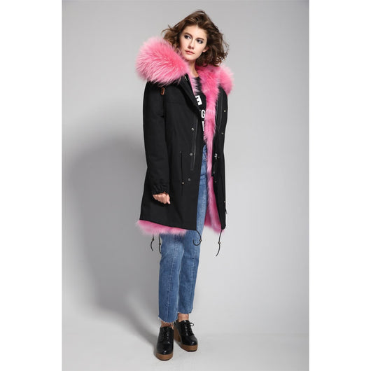 PinkyIsBlack 2022 New Warm Fur Lining Long Parka Winter Jacket Women  Clothing Medium Long 6XL Hooded Winter Coat Women