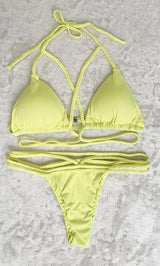 Melva String Bikini Swimsuit - Yellow