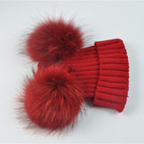 Mini Red Double Pomkin Hat