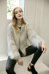 Bridget Faux Fur Jacket - Grey