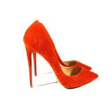 LIZZY Red Suede Leather Pumps