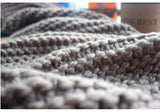 Handmade Chunky Knitted Scarf - Grey