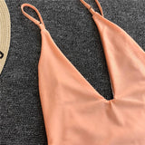 MALIBU Reversible Peach-Beige One Piece Bikini